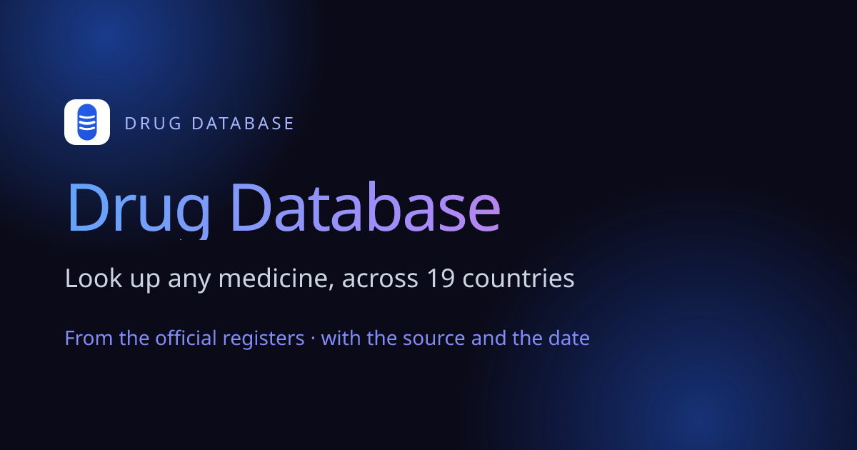 Drug Database — Swiss & EU drug catalog API